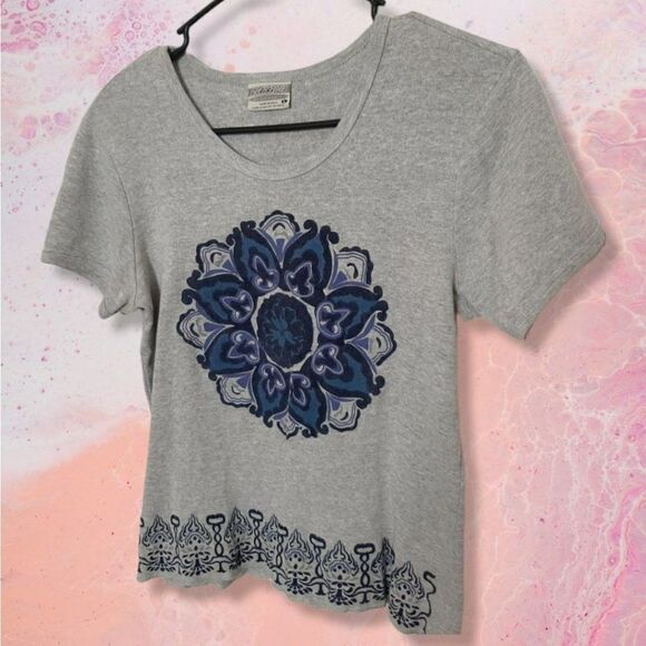 Z Cavaricci Vintage 90s Mandala Babydoll Tee sz L - Picture 3 of 7